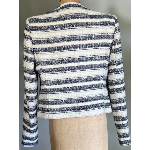 DKNY Tweed Striped Blazer Jacket 8 - Picture 3 of 16